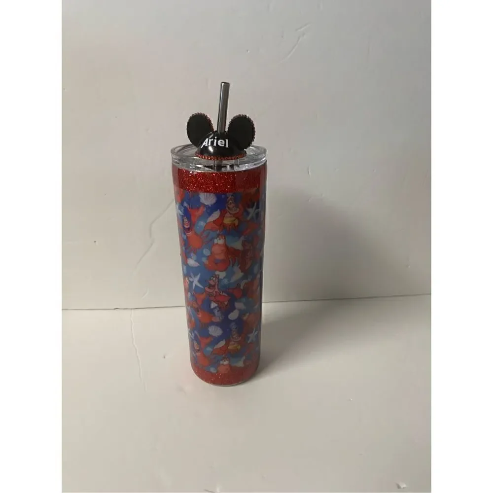 Handmade Mermaid/ Lobster Tumbler with straw topper